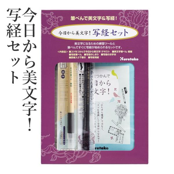 写経用紙 セット ペン 呉竹 今日から美文字！写経セット