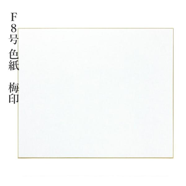 色紙 書道 F8号色紙 梅印 10枚
