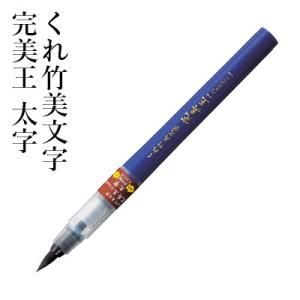 呉竹 筆ペン くれ竹美文字 完美王 極細 : 書道用品の栗成 - 通販