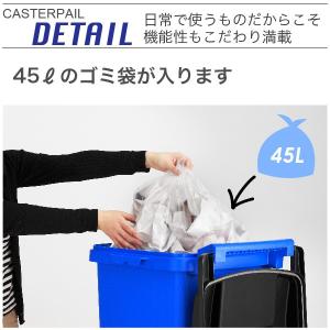 キャスターペール 45C2 ゴミ箱 ふた付き ...の詳細画像2