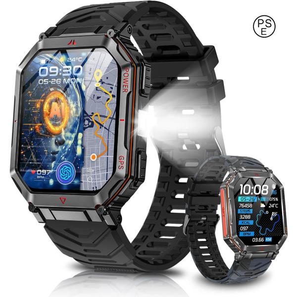 スマートウォッチ【2026最新型 ChatGPT搭載 内蔵GPS】AI文字盤 Bluetooth5....