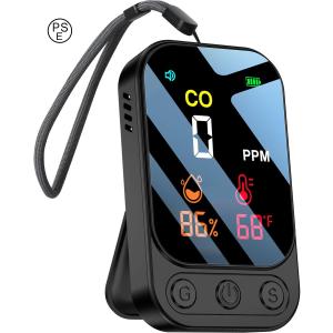 二酸化炭素濃度計 三色表示 光学式 補正機能付 78976 シンワ測定