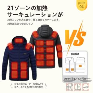 電熱ジャケット 電熱ウェア アウター 長袖 2...の詳細画像4
