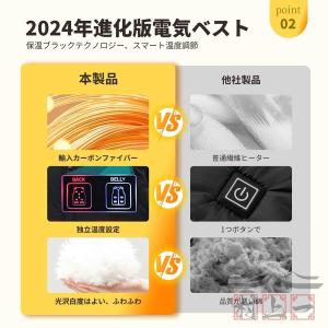 電熱ジャケット 電熱ウェア アウター 長袖 2...の詳細画像5
