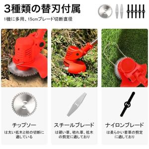 草刈り機 充電式 充電式草刈機 車輪付き最新昇...の詳細画像2