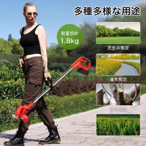 草刈り機 充電式 充電式草刈機 車輪付き最新昇...の詳細画像3