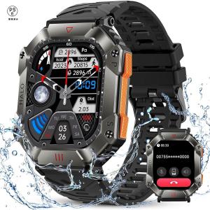 スマートウォッチ Bluetooth通話機能付き 2.0インチ大画面 スポーツウォッチ 650mAh 軍用規格 耐衝撃 多機能 smart watch IP67防水 iPhone Android 対応
