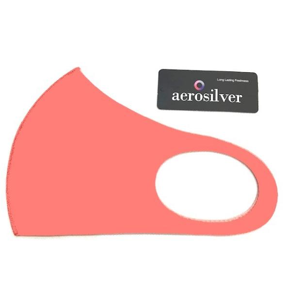 冷感洗えるマスク　aerosilver 　ピンク（M)