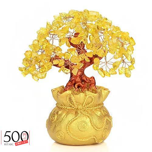 金のなる木 招財樹 黄水晶 シトリン 祝い 風水置物 インテリア 金運祈願 開運 商売繁盛祈願 パワ...