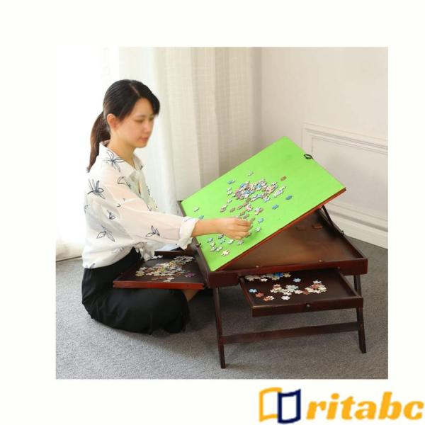 ジグソーパズル マットポータブル折りたたみジグソーパズル マットポータブル折りたたみ木製 ジグソーパ...