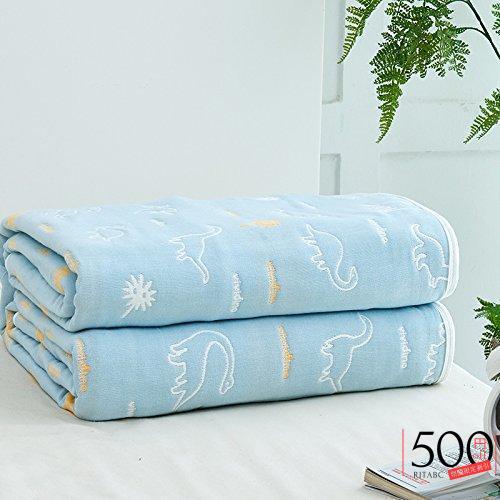 恐竜 綿100% 6重のガーゼを持つタオルケット コットンを厳選する生地の手触りが良くて 通気性能と...