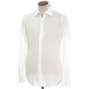 フィナモレ Finamore カットソーコットン セミワイドカラー ドレスシャツ ホワイト 39｜ritagliolibro