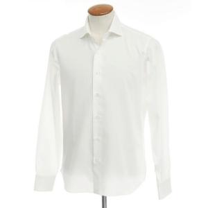 マリアサンタンジェロ Maria Santangelo コットン ワイドカラー ドレスシャツ ホワイト 40｜ritagliolibro