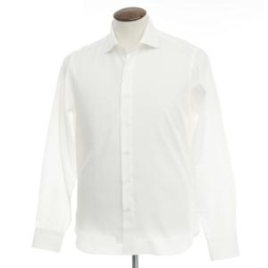 アウトレット マリアサンタンジェロ Maria Santangelo コットン ワイドカラー ドレスシャツ ホワイト 42｜ritagliolibro