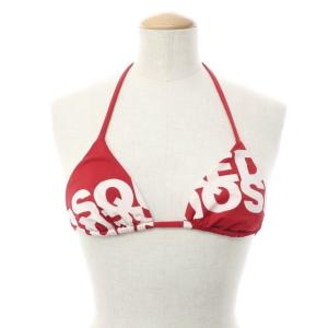 アウトレット ディースクエアード DSQUARED2 ホルターネック トライアングルトップ スイムウェア 水着 レッド×ホワイト RED｜ritagliolibro