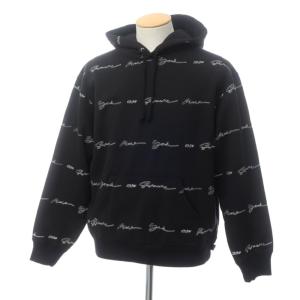 【中古】シュプリーム Supreme Script 2022年春夏 Stripe Hooded Sweatshirt パーカー ブラックxホワイト【サイズS】【779185】[EPD]｜ritagliolibro