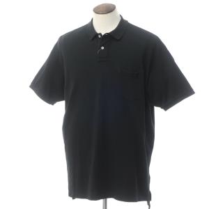 【中古】ポロ ラルフローレン Polo Ralph Lauren 2022年春夏 THE BIG SHIRT 鹿の子コットン 半袖ポロシャツ ブラック【サイズL】[BPD]｜ritagliolibro