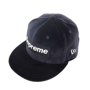 【中古】シュプリーム Supreme 2022年秋冬 Velour Box Logo New Era ベロア キャップ ブラック【サイズ7 3/8】[APD]｜ritagliolibro