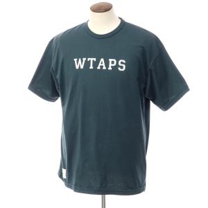 【中古】ダブルタップス WTAPS 2022年春夏 コットンポリエステル 半袖 Ｔシャツ グリーンネイビー（ネイビー表記）【サイズ4】｜ritagliolibro