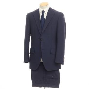 【中古】アザブテーラー azabu tailor ウール 3B セットアップ スーツ ネイビー【サイズ44】[APD]｜ritagliolibro