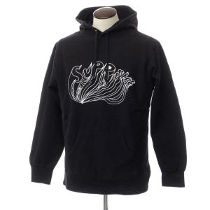 【中古】シュプリーム Supreme 2015年春夏 Daniel Johnston Logo Hooded Sweatshirt プルオーバーパーカー ブラック【サイズXL】｜ritagliolibro