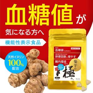 イヌリン 菊芋 サプリ 血糖値下げる 便秘改善 機能性表示食品 ダイエット 腸活 菊芋の極み 水溶性食物繊維 腸内環境 短鎖脂肪酸 サプリメント 効果 口コミ 国産｜ritahealth