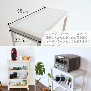 キッチンワゴン キャスター付き 4段 木製 タ...の詳細画像5