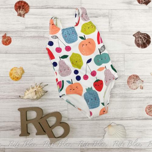 送料無料 NEXT ネクスト 80cm UK9-12 ワンピース にっこり フルーツ 水着