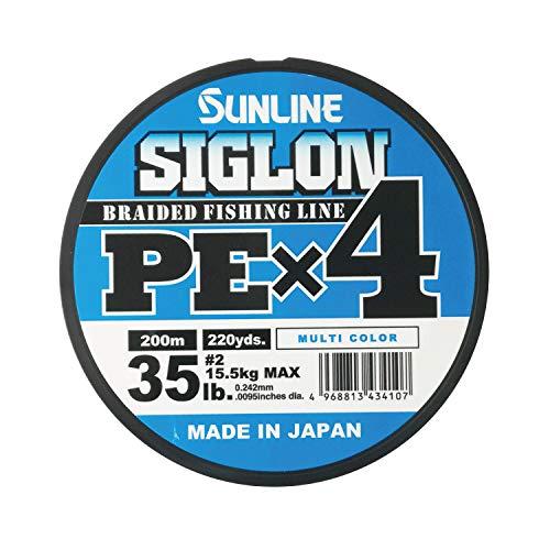 サンラインSUNLINE ライン シグロン PEx4 200m 5色 2号 35LB J