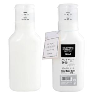 レック(LEC) 押して計量 詰め替え 洗剤ボトル 600ml 2個セット ホワイト｜ritsumushop