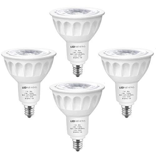 E11 LED 電球 スポットライト昼光色 6000K 4個セット E11口金 調光器対応 高輝度 ...