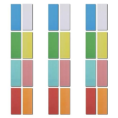 マグネットシート 両面カラー マグネットラベル 両面磁力入り 8x3cm 40枚入 磁気ラベル 繰り...