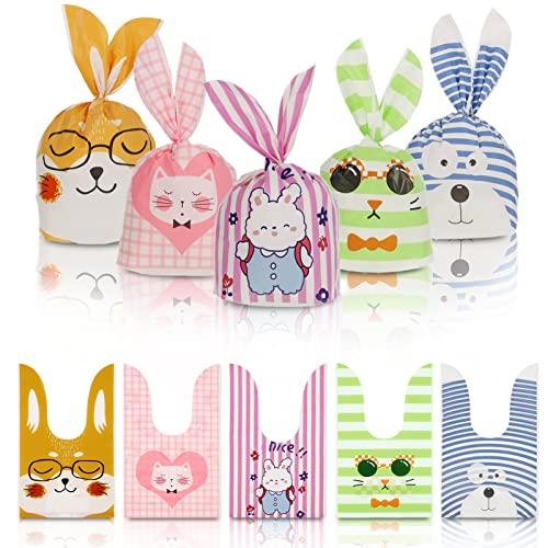 Hitchlike ラッピング 袋 小分け袋 可愛い 50枚セット 5種 ギフトバッグ ビニール ギ...