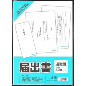 届出書 退職願 便箋・封筒セット 日本製 退職届 退職届け 退職届書 文具 文房具 届け出  白無地便箋 記入例付き｜RITTER
