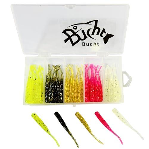 Bucht アジングワーム 1.5インチ 50個セット ケース付 ジグヘッド用 メバリング ピンテー...