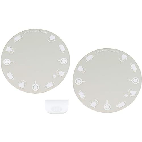 下村企販 IH用 焦げ防止 カバー 2枚組  日本製  ガラス 洗える 20cm 透明 28790 ...