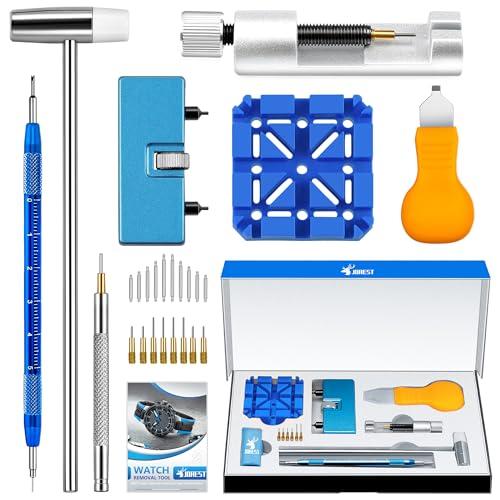 JOREST 腕時計修理工具セット、時計 電池交換、腕時計ベルト工具、でんち交換 キット、 時計バン...