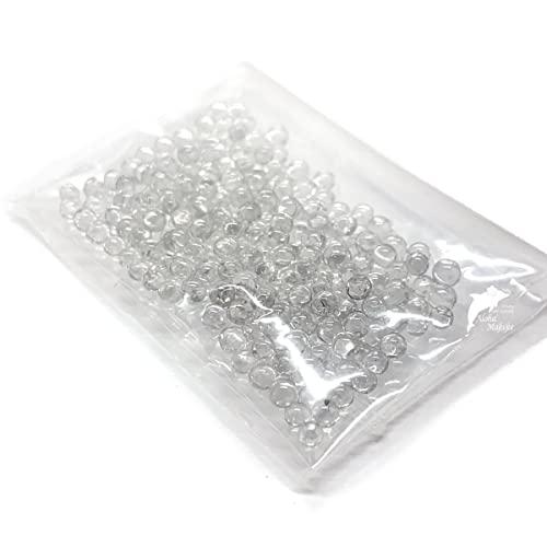 アロハコナショップ ガラスビーズ 穴なし 2mm 無色透明 顕微鏡 工作 ペットボトル顕微鏡 ネイル...