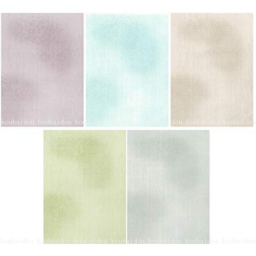 弘梅堂 仮名料紙 あづさ 半懐紙判 中字用 50枚  5柄・各10枚