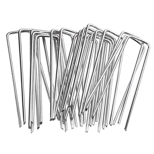 ONESORA 人工芝 おさえピン 防草シートピン U字ピン  メッキ塗装 20cm 50本  4m...