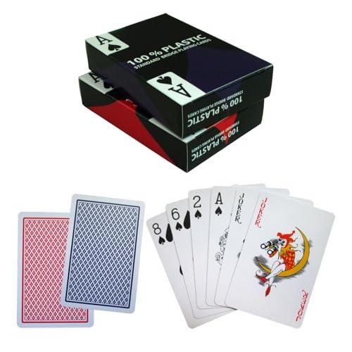 KaminoKa プラスチック製トランプ 2個セット カットカード付属 滑らかな手触り ポーカー バ...