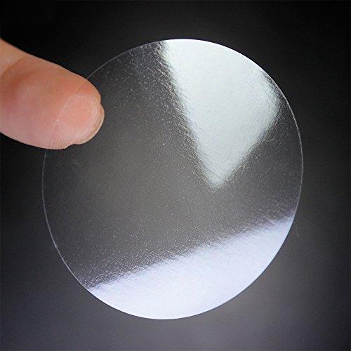 封印シール 50mm 1000枚入 丸形 透明 業務用封印シール 5cm 100シート入 1シートに...