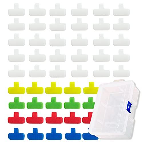 Rimikuru ケーブルタグ 面ファスナー式 5色 セット 配線整理 書ける 収納ケース付属 (5...