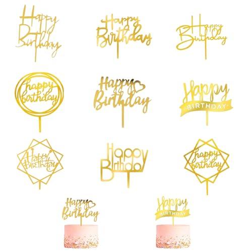 YAARUJEE ケーキトッパー 誕生日ケーキ 飾り 9種類セット ケーキピック ハッピーバースデー...