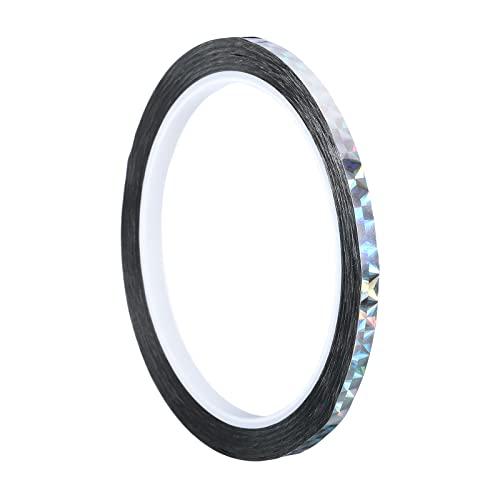 PATIKIL 5mm x 長さ50m プリズムテープ ホログラフィック反射 自己接着 DIY アー...