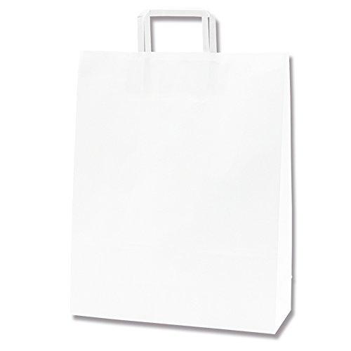 シモジマ ヘイコー 手提 紙袋 平手紐 H25CB 2才 シロ 32x11.5x40cm 50枚