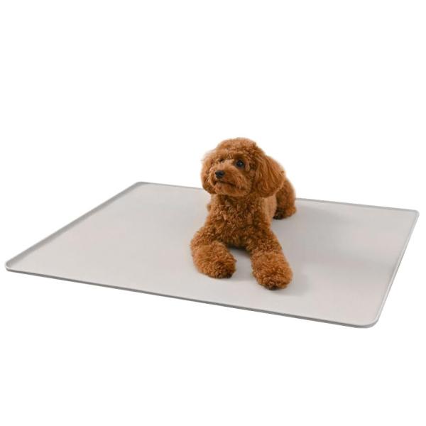 RK ペット 用 食事マット シリコンマット 大型ワイドサイズ80*65 シリコン品質管理認証取得済...