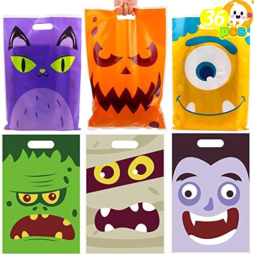 DERAYEE ハロウィーン 巾着袋 ビニール袋 ラッピング袋 カボチャ 黒猫 36pcs入り 猫 ...