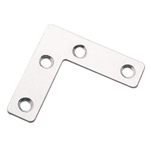 Dreld フラットプレート ブラケット金具 ステンレス L字型 50mmx50mm 平板ブレース固...