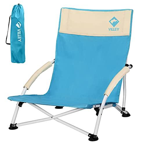 VILLEY アウトドアチェア あぐらチェア ローチェア キャンプ椅子 ロースタイル 折りたたみ イ...